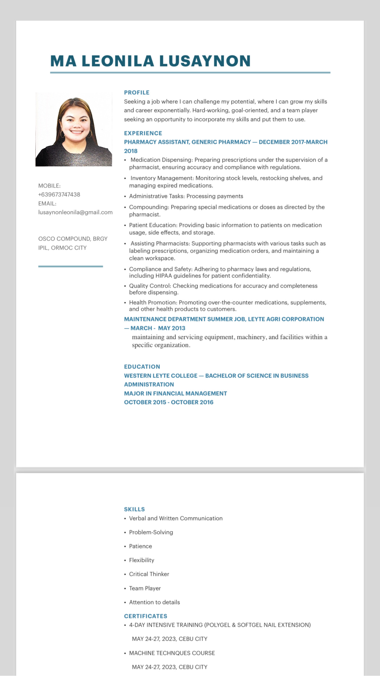 Ma. Leonila L.'s profile photo